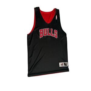 Chicago Bulls NBA Alleson Basketball Reversible Jersey Black Red Men's Small
